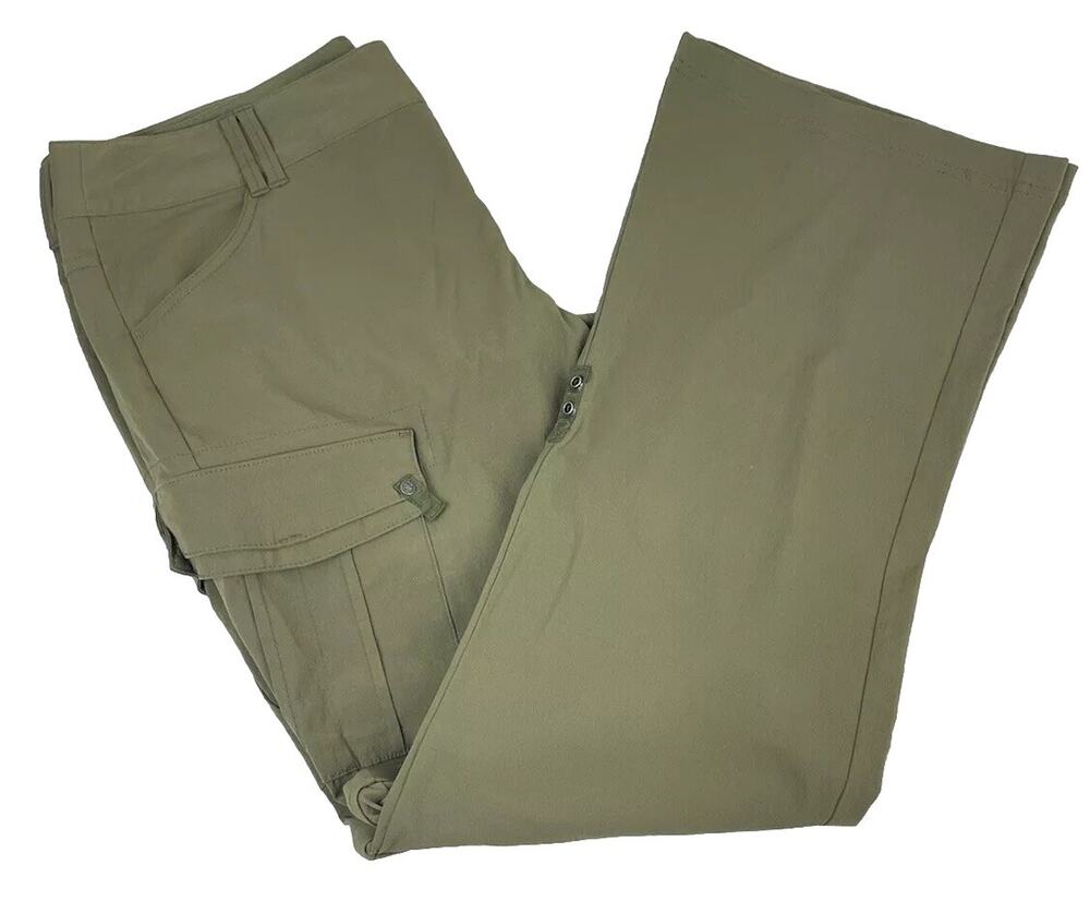 prAna Meme Skinny Cargo Pant Women's Size 10 Sage Green Hiking Outdoor